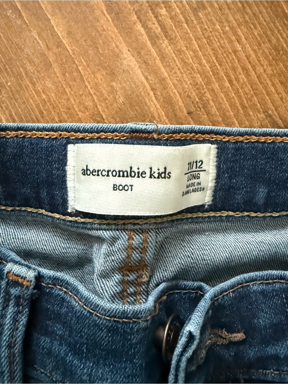 abercrombie kids denim boot jeans in blue